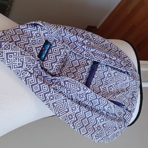 Kavu Purple & White Print Rope Sling Pack / Backpack Bag